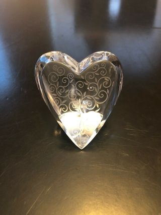 Baccarat Heart Paperweight - Rare