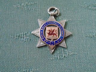 Rare 1919 North Wales Football Alliance - Junior Cup Ru - Southsea Silver Medal