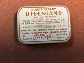 Medicine Tin - Rare Vintage Digestans Tin From The 40’s