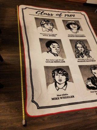 Rare 84x63 Stranger Things Class of 1984 Throw.  Impossible to find.  Has Flaws 2