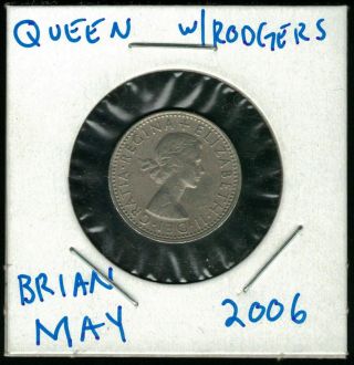 Queen - - Very Rare Brian May Sixpence 2006 Tour Guitar Pick