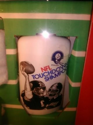Rare Vintage 1970 ' s Pittsburgh Steelers NFL Football Soap Shampoo Towel Set NIB 4