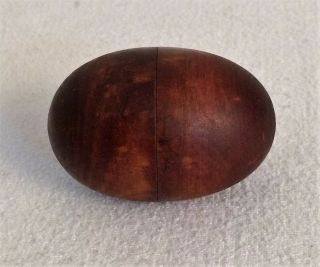 Rare Antique Set Japanese Wooden Painted Nesting Egg 10 Eggs
