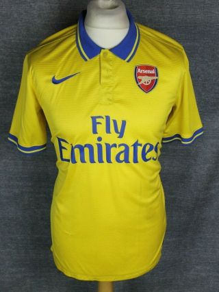 Arsenal Away Football Shirt Nike 13 - 14 Mens Size Large Rare