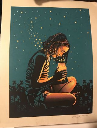 Dave Matthews Band Poster Fireflies Bristow,  Va Signed Numbered Art Print Rare