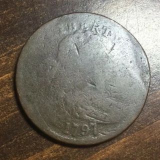 1797 Draped Bust Large Cent,  Rare Type,  Gripped Edge 1795 - Style Reverse