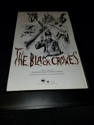 The Black Crowes Thorn In My Pride Rare Radio Promo Poster Ad Framed