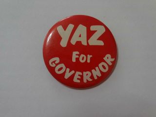 Rare 1968 Carl Yastrzemski Red Sox Pinback " Yaz For Governor "