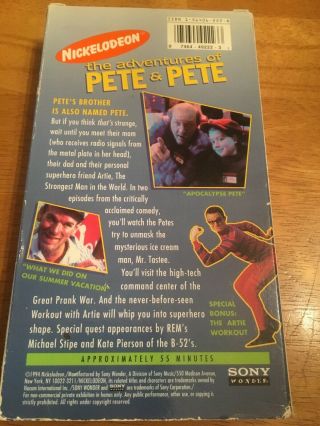 The Adventures of Pete And Pete: Classic Petes (VHS,  1994) Nickelodeon RARE 2