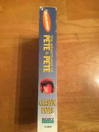 The Adventures of Pete And Pete: Classic Petes (VHS,  1994) Nickelodeon RARE 5