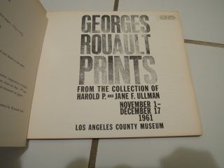 RARE 1961 LOS ANGELES COUNTY MUSEUM LACMA GEORGE ROUALT PRINT PRINTS ART BOOK 5