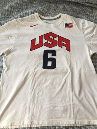 Lebron James Team Usa Basketball Jersey Shirt Xxl 2xl 2012 Olympics Rare
