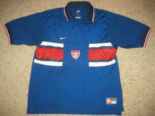 Usa Vintage Nike Dri - Fit Soccer Jersey M Team United States Sewn Fifa Rare Retro