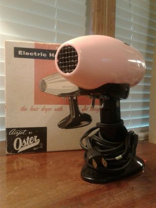 Rare Vintage Airjet By Oster " Pink " Electric Hair - Dryer Model 202