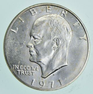 Specially Minted S Mark - 1971 - S - 40 Eisenhower Silver Dollar - Rare 032