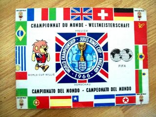 Rare 1966 World Cup Championship Programme,  From Germany,  World Cup Willie