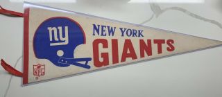 Rare Vintage 1967 York Giants Football Pennant Nfl Full Size