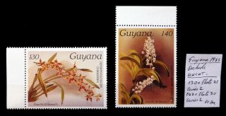 Guyana 1985 Uncatalogued Orchids Rare Very Few Known U/m Marginal (2) Nq301