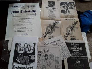 John Entwistle The Who Signed Ad Rare Ox Band 80 Page Discography Walnut Art