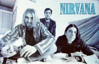 Kurt Cobain Nirvana Poster - Rare Group Shot -