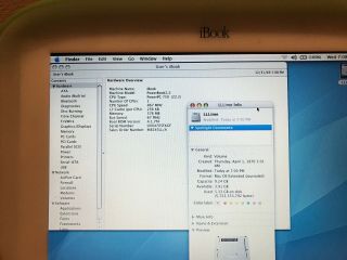 Apple iBook G3 Clamshell SE (Key Lime / Green) 466 MHz XGA MOD 1024 x 768 RARE 2