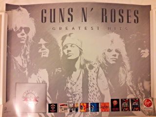 Guns N Roses Greatest Hits Rare Virgin Megastore 2004 Promo Poster Motley Crue