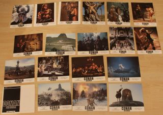 Conan The Barbarian - Arnold Schwarzenegger - Lobby Cards Set (18) Rare