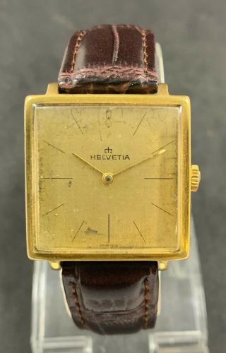 Rare Vintage Helvetia Gents Swiss Watch Cal.  71,  17 Jewels 1966