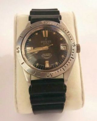 Very Rare Squale Potens Divers Vintage 300m Automatic Watch Men 1970 