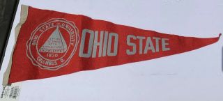 Vintage Ohio State University Felt Pennant College Football Rare