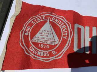 Vintage Ohio State University Felt Pennant College Football Rare 3