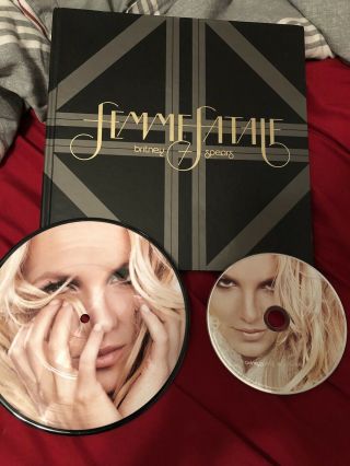 Britney Spears Rare 2011 Femme Fatale Fan Edition Book With Vinyl/cd Collectible
