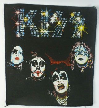 Rare Kiss 1974 Vintage Large Jacket Patch - - First Album - - Plus 1978 Dynasty Bag