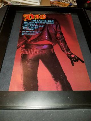 Dio The Last In Line Rare Radio Promo Poster Ad Framed