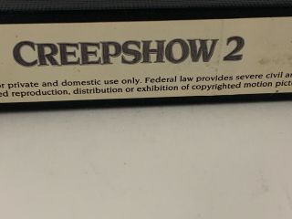 Creepshow 2 1987 World Beta Not VHS Steven King George A Romero Horror RARE 6