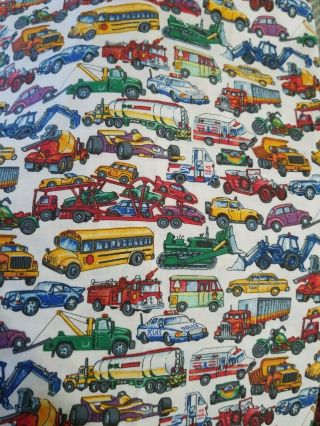 Daisy Kingdom Boy Toys Vtg Rare Fabric 6 Yards Cars & Trucks 1997