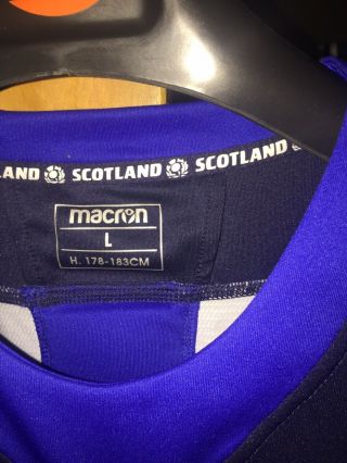 Scotland Rugby Union Team Training Top Shirt Jersey Macron Large Very Rare Shirt 5