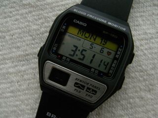 Rare Casio Bp - 120 Blood Pressure Monitor Digitalwatch