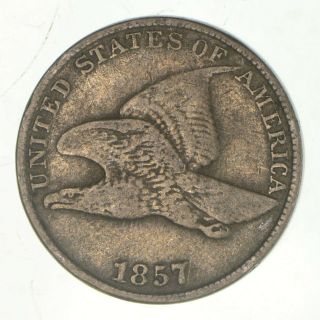 Crisp - 1857 - Flying Eagle United States Cent - Rare 004