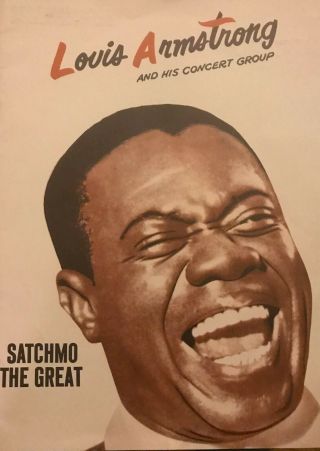 Signed Louis Armstrong Concert Program,  Signed Photos Of His Band - Rare