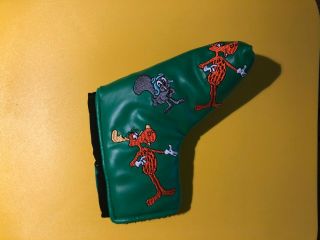 Rocky & Bullwinkle Rare Green Putter Cover Fits Scotty Cameron Blade Collectible