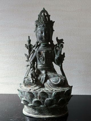 VERY RARE CHINESE ANTIQUE BRONZE GUANYIN MING DYNASTY? 2