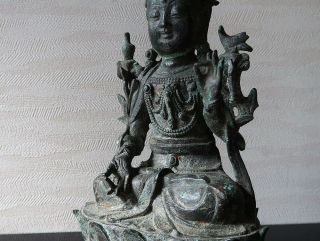 VERY RARE CHINESE ANTIQUE BRONZE GUANYIN MING DYNASTY? 7
