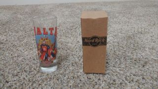 Hard Rock Cafe From Country Of Malta Shot Glass - Very Rare - Comes
