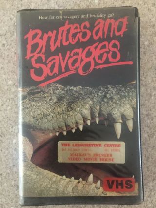 Brutes And Savages Ultra Rare Vintage Vhs Video Tape Oop