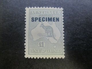 Kangaroo Stamps: £1 Specimen C Of A Watermark - Rare (d26)