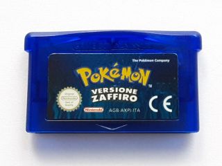 Authentic Pokemon: Sapphire Version (game Boy Advance 2003) Italian Version Rare