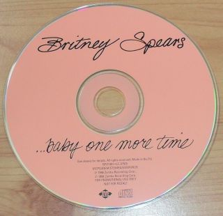 Britney Spears -.  Baby One More Time EU single with 4 snippets rare promo 3