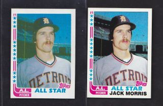 1982 Topps Pure True Blackless 556 Jack Morris All Star Tigers Hof Rare A Sheet