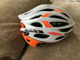 Kask Mojito Bicycle Cycling Helmet Rare Orange & White Authentic Italy 